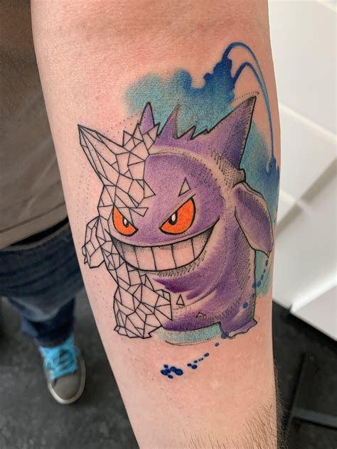 If you'd like a tattoo commission, of anything really, just send me a note Pokemon Sleeve 4. . Gengar tattoo